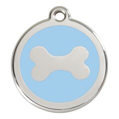 Фирменная табличка для ожерелья Red Dingo Кость Синий Размер М (Ø 30 mm) цена и информация | Ошейники, подтяжки для собак | pigu.lt
