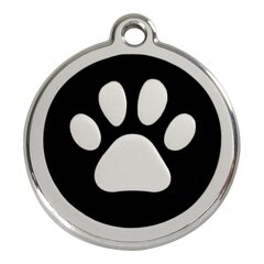 Apykaklės identifikavimo lentelė Red Dingo, juoda, 20 mm kaina ir informacija | Antkakliai, petnešos šunims | pigu.lt