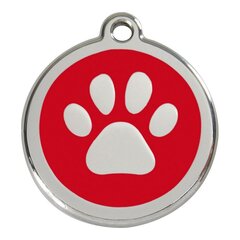 Apykaklės identifikavimo lentelė Red Dingo, raudona, 20 mm kaina ir informacija | Antkakliai, petnešos šunims | pigu.lt