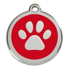 Фирменная табличка для ожерелья Red Dingo Кость Красный Размер М (Ø 30 mm) цена и информация | Ошейники, подтяжки для собак | pigu.lt