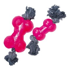 Gloria Kaulas su virvele, rožinė, 14 cm kaina ir informacija | Žaislai šunims | pigu.lt