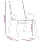 Sudedamos sodo kėdės, 4vnt., rudos, tekstileno audinys kaina ir informacija | Lauko kėdės, foteliai, pufai | pigu.lt