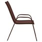 Sudedamos sodo kėdės, 4vnt., rudos, tekstileno audinys kaina ir informacija | Lauko kėdės, foteliai, pufai | pigu.lt