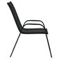 Sudedamos sodo kėdės, 6vnt., juodos, tekstileno audinys kaina ir informacija | Lauko kėdės, foteliai, pufai | pigu.lt