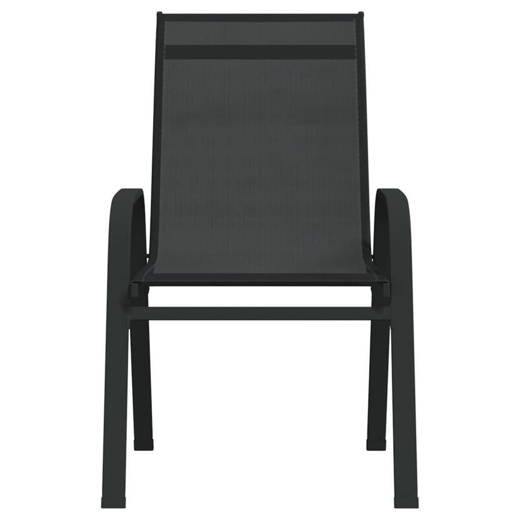 Sudedamos sodo kėdės, 6vnt., juodos, tekstileno audinys kaina ir informacija | Lauko kėdės, foteliai, pufai | pigu.lt