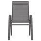 Sudedamos sodo kėdės, 6vnt., pilkos, tekstileno audinys kaina ir informacija | Lauko kėdės, foteliai, pufai | pigu.lt