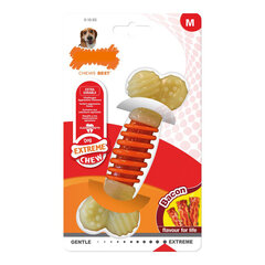 Прорезыватель для зубов для собак Nylabone Extreme Chew Double Action Bacon Мята 2 в 1 Резина Размер М Нейлон цена и информация | Игрушки для собак | pigu.lt