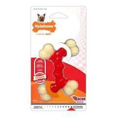 Прорезыватель для зубов для собак Nylabone Extreme Chew Double Action Bacon Мята 2 в 1 Резина Размер М Нейлон цена и информация | Игрушки для собак | pigu.lt