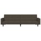 vidaXL Dvivietė sofa-lova, tamsiai pilkos spalvos, mikropluoštas kaina ir informacija | Sofos | pigu.lt