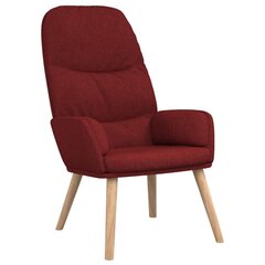 vidaXL Poilsio kėdė, raudonojo vyno spalvos, audinys kaina ir informacija | Svetainės foteliai | pigu.lt