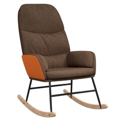 vidaXL Supama kėdė, rudos spalvos, audinys цена и информация | Кресла в гостиную | pigu.lt