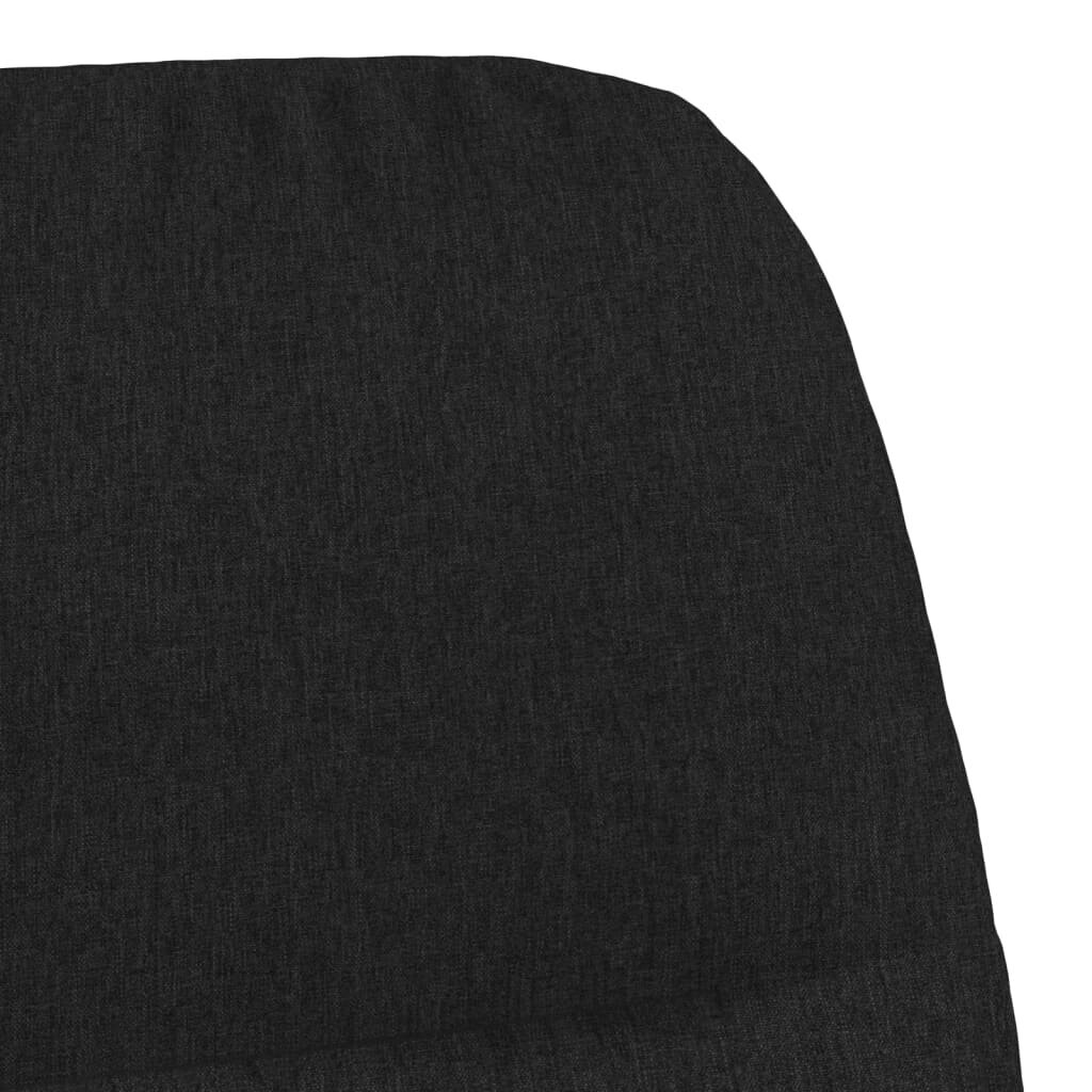 vidaXL Supama kėdė, juodos spalvos, audinys kaina ir informacija | Svetainės foteliai | pigu.lt