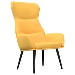 vidaXL Poilsio kėdė, garstyčių geltonos spalvos, audinys kaina ir informacija | Svetainės foteliai | pigu.lt