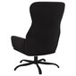 vidaXL Poilsio kėdė, juodos spalvos, dirbtinė oda kaina ir informacija | Svetainės foteliai | pigu.lt