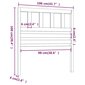 vidaXL Lovos galvūgalis, pilkas, 106x4x100cm, pušies medienos masyvas kaina ir informacija | Lovos | pigu.lt