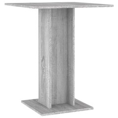 Staliukas, pilkas ąžuolo, 60x60x75cm, apdirbta mediena kaina ir informacija | Virtuvės ir valgomojo stalai, staliukai | pigu.lt