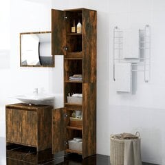 vidaXL Vonios spintelė, dūminio ąžuolo, 30x30x183,5cm, mediena цена и информация | Комплекты в ванную | pigu.lt