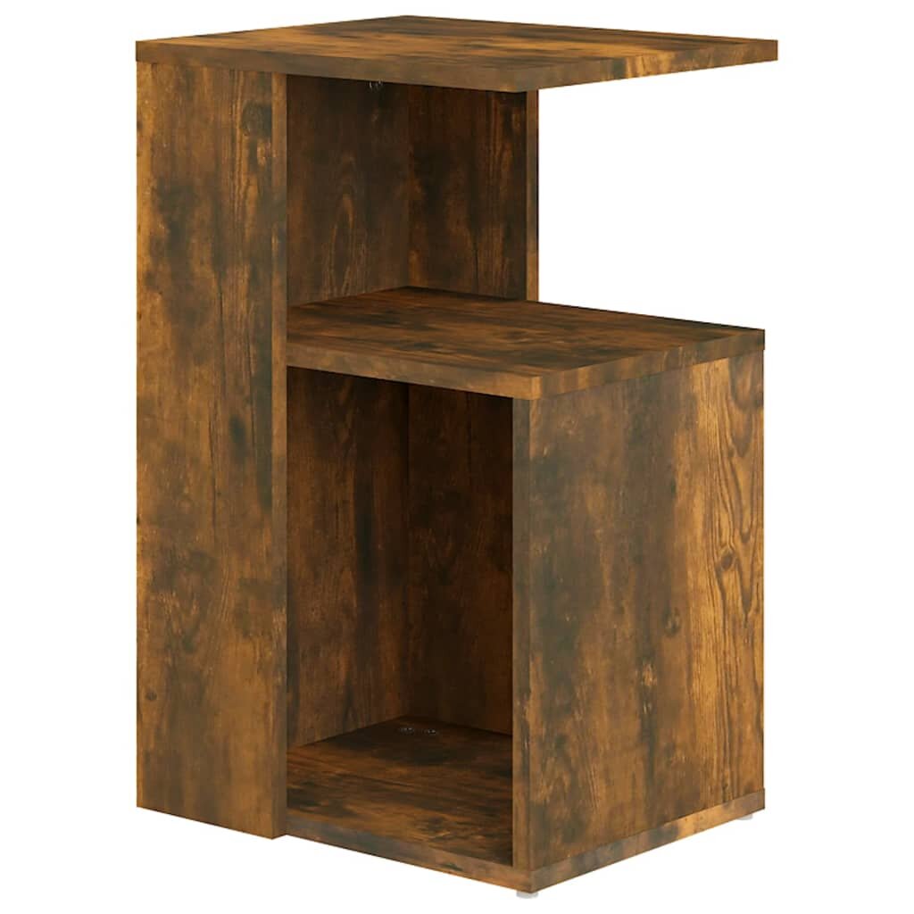 Šoninis staliukas, dūminio ąžuolo, 36x30x56cm, apdirbta mediena kaina ir informacija | Kavos staliukai | pigu.lt