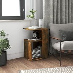 Šoninis staliukas, dūminio ąžuolo, 36x30x56cm, apdirbta mediena kaina ir informacija | Kavos staliukai | pigu.lt