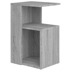 Šoninis staliukas, pilkas ąžuolo, 36x30x56cm, apdirbta mediena kaina ir informacija | Kavos staliukai | pigu.lt