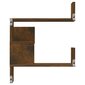 Sieninė kampinė lentyna, dūminio ąžuolo, 40x40x50cm, mediena цена и информация | Lentynos | pigu.lt