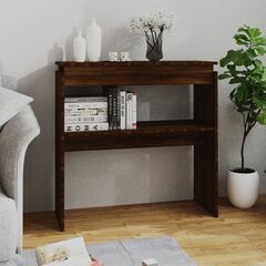 Konsolinis staliukas, rudas ąžuolo, 80x30x80cm, mediena kaina ir informacija | Kavos staliukai | pigu.lt