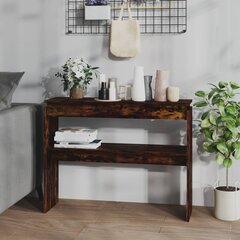 Konsolinis staliukas, dūminio ąžuolo, 102x30x80cm, mediena kaina ir informacija | Kavos staliukai | pigu.lt