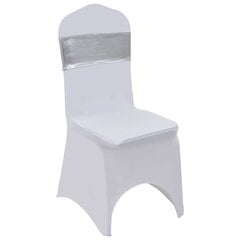 Juostos kėdėms su deimantinėmis sagtimis, 25vnt., sidabriniai kaina ir informacija | Lauko kėdės, foteliai, pufai | pigu.lt