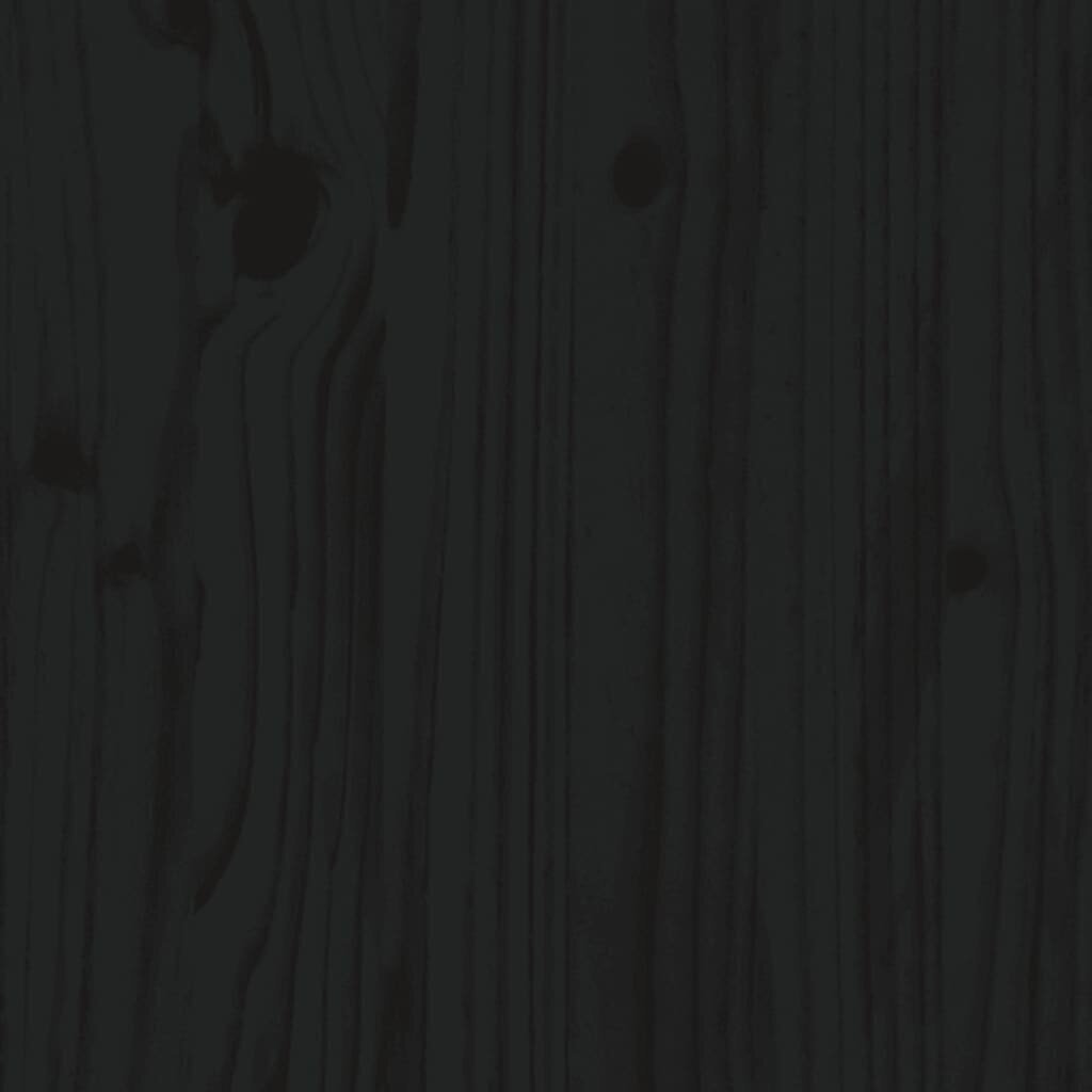 Lovos rėmas, juodos spalvos, 100x200cm, medienos masyvas kaina ir informacija | Lovos | pigu.lt
