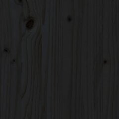 vidaXL Lovos rėmas, juodos spalvos, 90x200cm, pušies medienos masyvas цена и информация | Кровати | pigu.lt