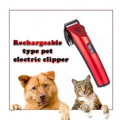 Sportsman belaidė elektrinė gyvūnų plaukų kirpimo mašinėlė, raudona kaina ir informacija | Priežiūros priemonės gyvūnams | pigu.lt
