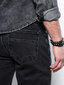 Vyriškos džinsinės kelnės Ombre P1028 juoda kaina ir informacija | Džinsai vyrams | pigu.lt