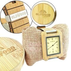 Vyriškas medinis laikrodis OldWood, Šviesios medienos spalvos kaina ir informacija | Vyriški laikrodžiai | pigu.lt