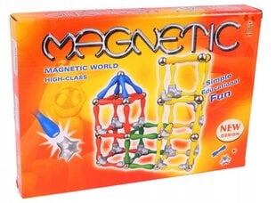 Magnetinės kaladėlės Magnetic, 120 detalių kaina ir informacija | Konstruktoriai ir kaladėlės | pigu.lt