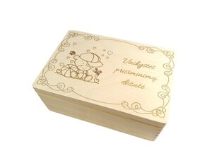 Medinė vaikystės prisiminimų dėžutė, 35 x 24 cm kaina ir informacija | Vakarėliams ir šventėms | pigu.lt