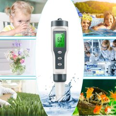 Тестер качества воды, цифровой TDS, измеритель температуры PH, 3 в 1 цена и информация | Психрометры, термометры, измерители pH, ORP | pigu.lt