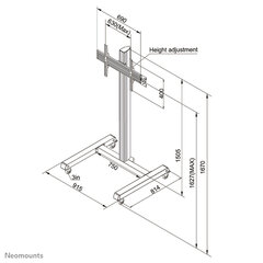 Neomounts NMPRO-M1 32-75” kaina ir informacija | Televizorių laikikliai, tvirtinimai | pigu.lt