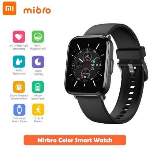 Mibro Color Black цена и информация | Išmanieji laikrodžiai (smartwatch) | pigu.lt