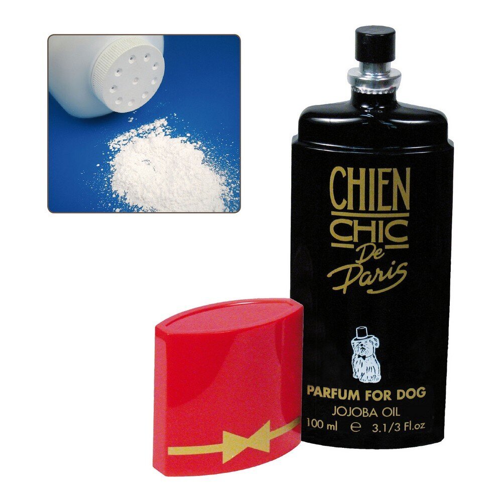 Chien Chic kvepalai gyvūnams, talko miltelių kvapo, 100 ml kaina ir informacija | Kosmetinės priemonės gyvūnams | pigu.lt