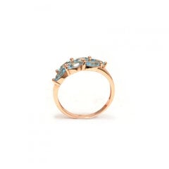 Auksinis žiedas su topazu moterims kaina ir informacija | Žiedai | pigu.lt