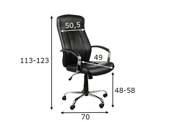 Biuro kėdė Stema ZN-9152, juoda kaina ir informacija | Biuro kėdės | pigu.lt