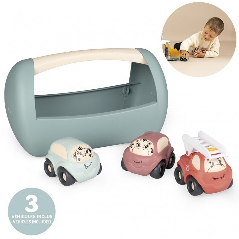 Dėžutė su trimis mašinėlėmis Smoby Little kaina ir informacija | Žaislai berniukams | pigu.lt