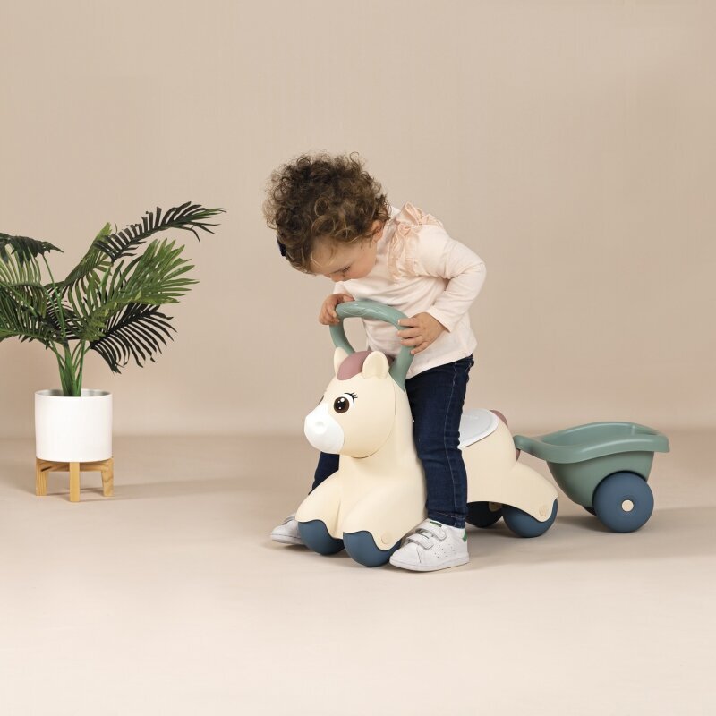 Smoby Little First Baby Pony su priekaba kaina ir informacija | Žaislai berniukams | pigu.lt