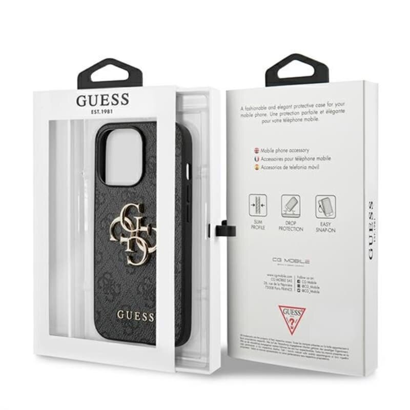 Guess 4G Metal Logo Case kaina ir informacija | Telefono dėklai | pigu.lt