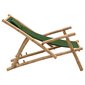 Terasos kėdė, žalios spalvos, bambukas ir drobė kaina ir informacija | Lauko kėdės, foteliai, pufai | pigu.lt