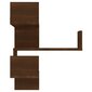 Sieninės kampinės lentynos, 2vnt., rudos, 40x40x50cm, mediena цена и информация | Lentynos | pigu.lt