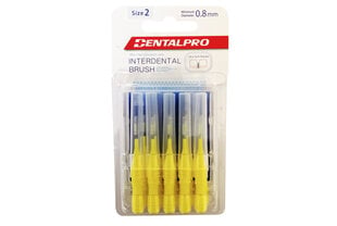 Tarpdančių šepetėliai DentalPro, 2dydis, 0.8mm, 10vnt. цена и информация | Зубные щетки, пасты | pigu.lt