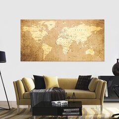 Pasaulio žemėlapis su valstybių bei sostinių pavadinimais, smeigtukai dovanu! DB007 200x100 Cm. kaina ir informacija | Žemėlapiai | pigu.lt