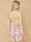 Atlasinė pižama Lega SP03, šviesiai rožinė/gėlės kaina ir informacija | Naktiniai, pižamos moterims | pigu.lt