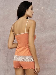 Короткая хлопковая пижама Lega PM88, персиковый цена и информация | Женские пижамы, ночнушки | pigu.lt